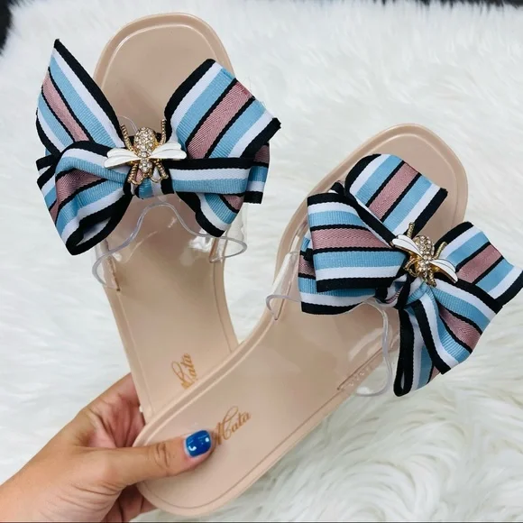 Nude jelly bee bow sandal - Picture 7 of 8